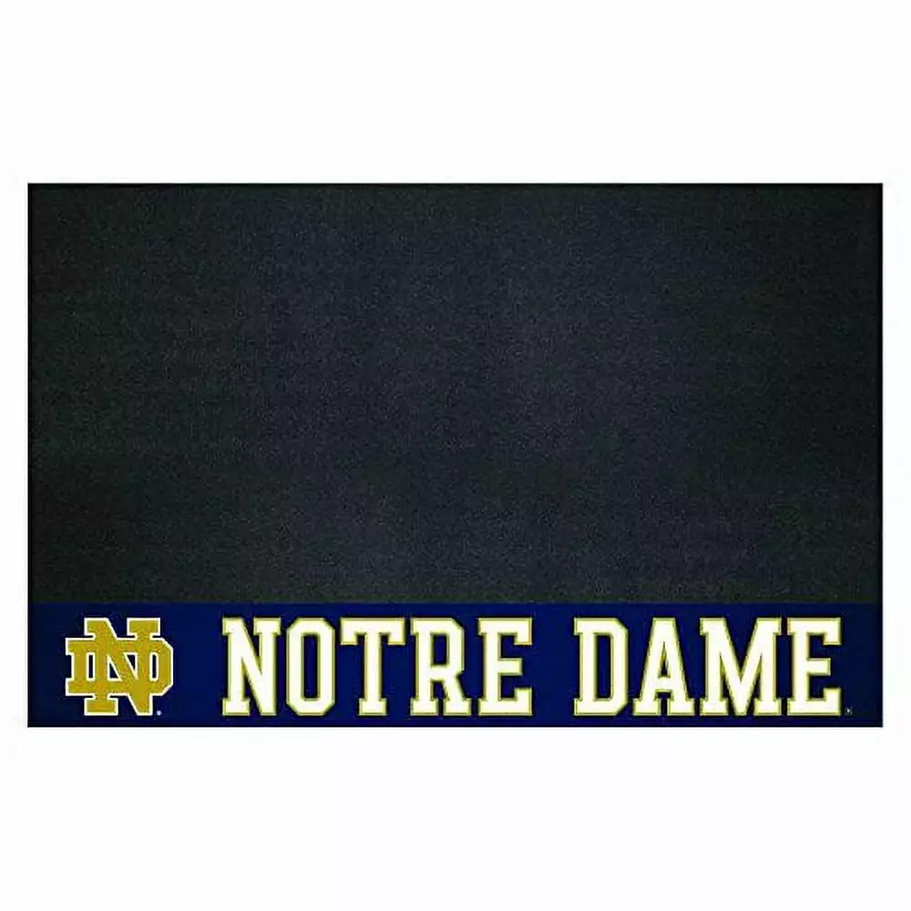 FANMATS Notre Dame Fighting Irish Vinyl Grill Mat 26in x 42in Deck Patio Protective Mat Oil Flame UV Resistant 19