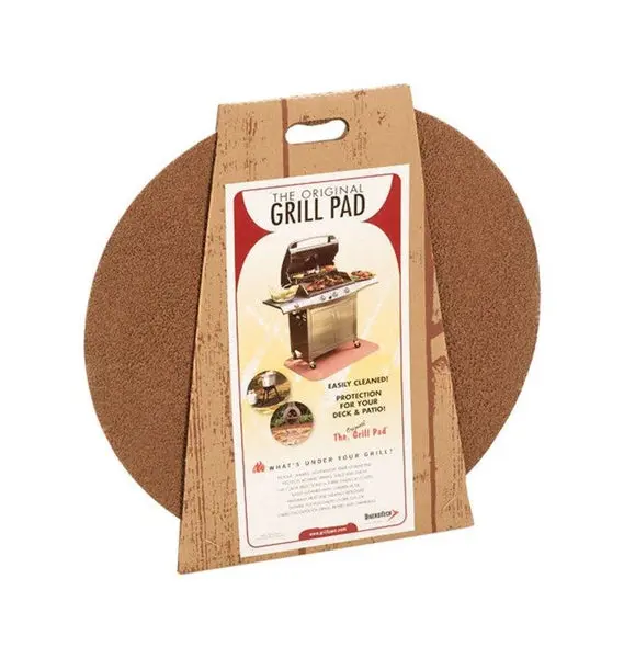 Original Grill Pad GP-30 Round Grill Pad Earthtone Brown 30 Inch Heat Resistant