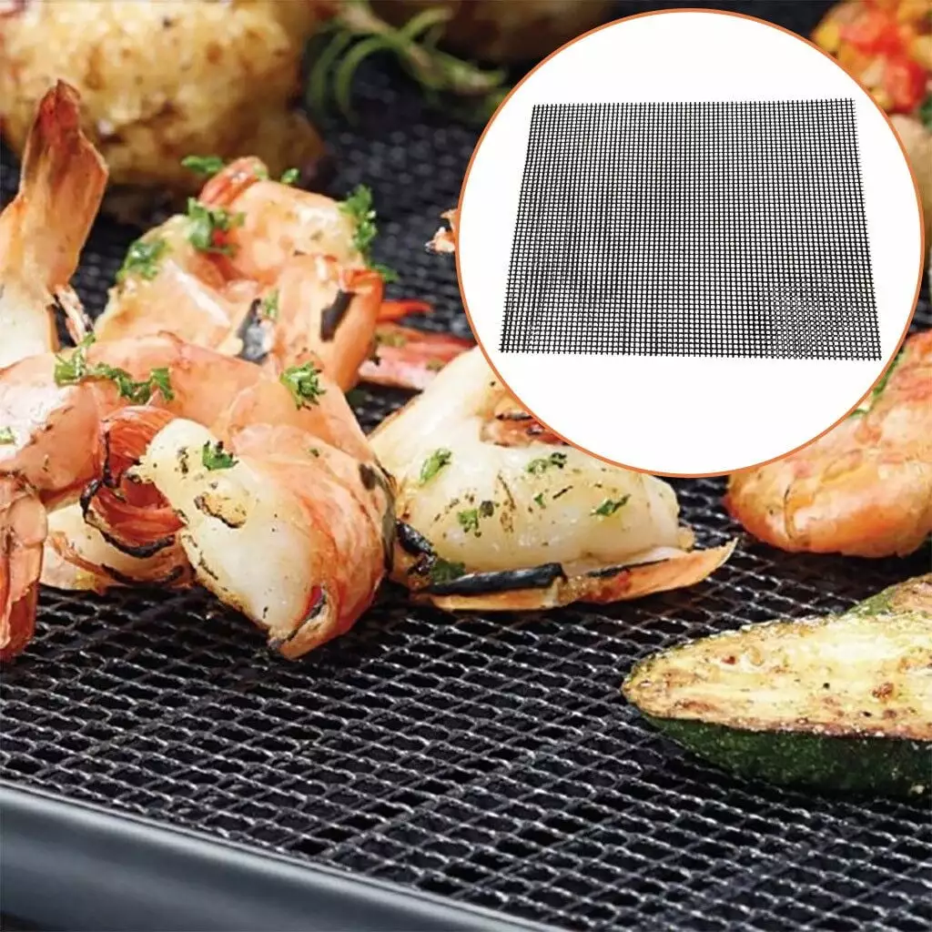 Dainzusyful Kitchen Utensils Set Kitchen Gadgets BBQ Outdoor Barbecue Net Food Grade High Temperature Resistant