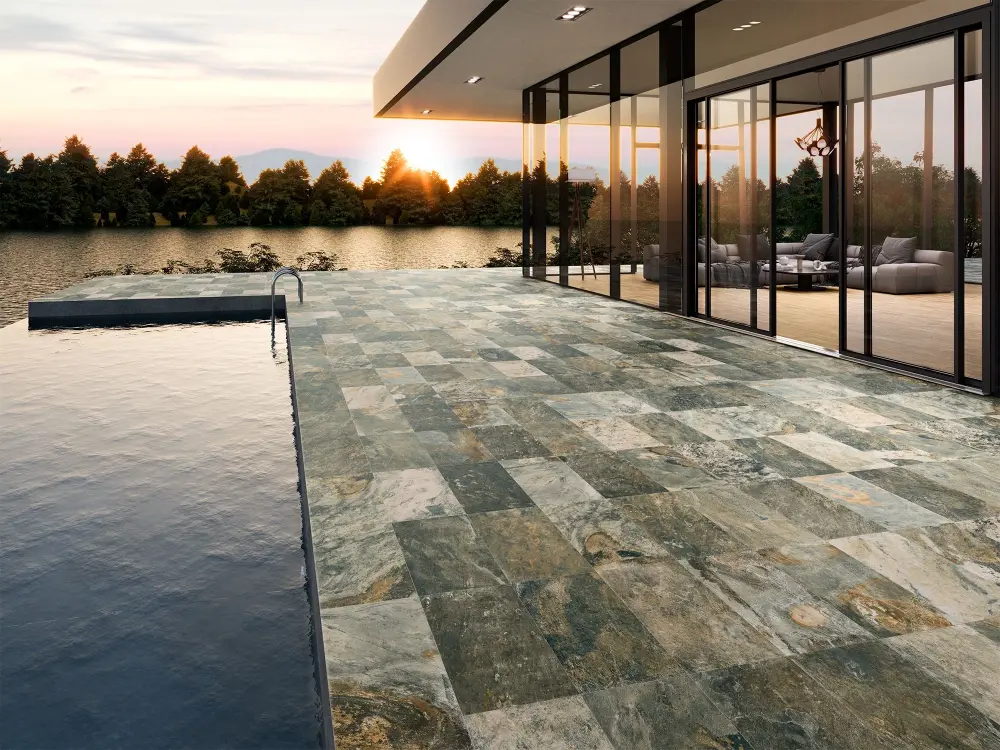 Bali Green R11 Anti-Slip 30x60 (11.8" x 23.62") Multi-Face Porcelain Indoor and Outdoor Wall & Floor 7PPB 1.93 sqft /p