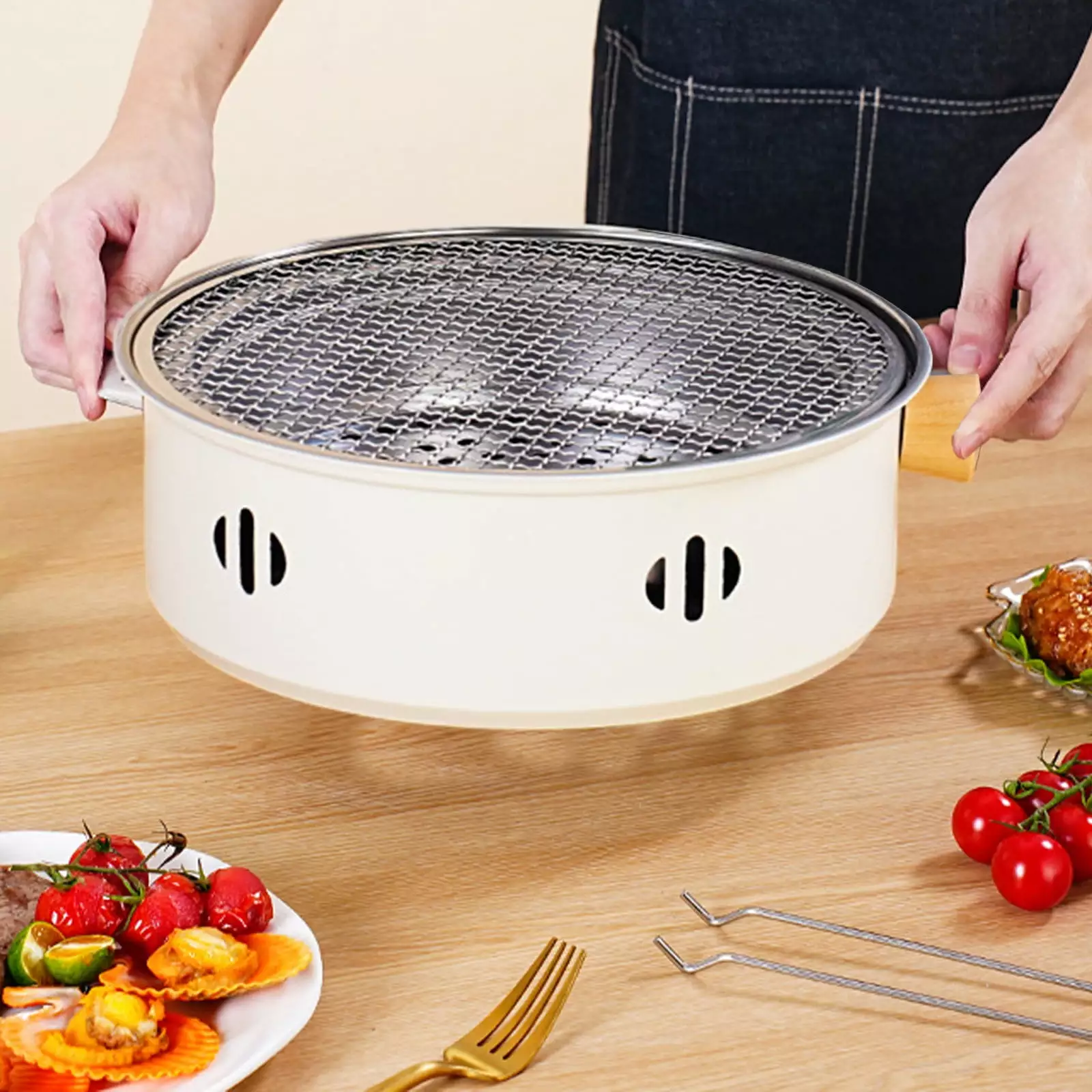 Kehuo Stovetop Korean BBQ Grill Drip Tray Healthier Indoor Cooking
