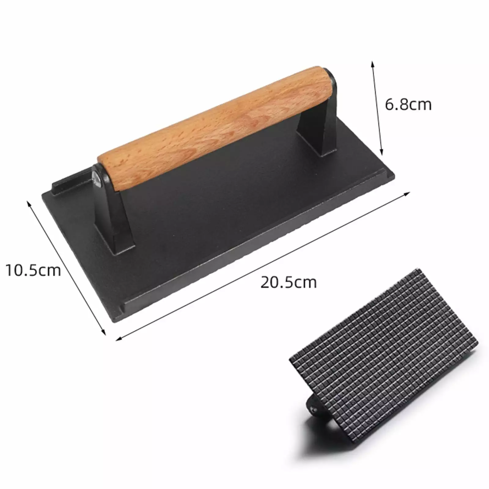 Cast Iron Grill Steak Press Meat Flattener Bacon Smash Burger Press Griddle