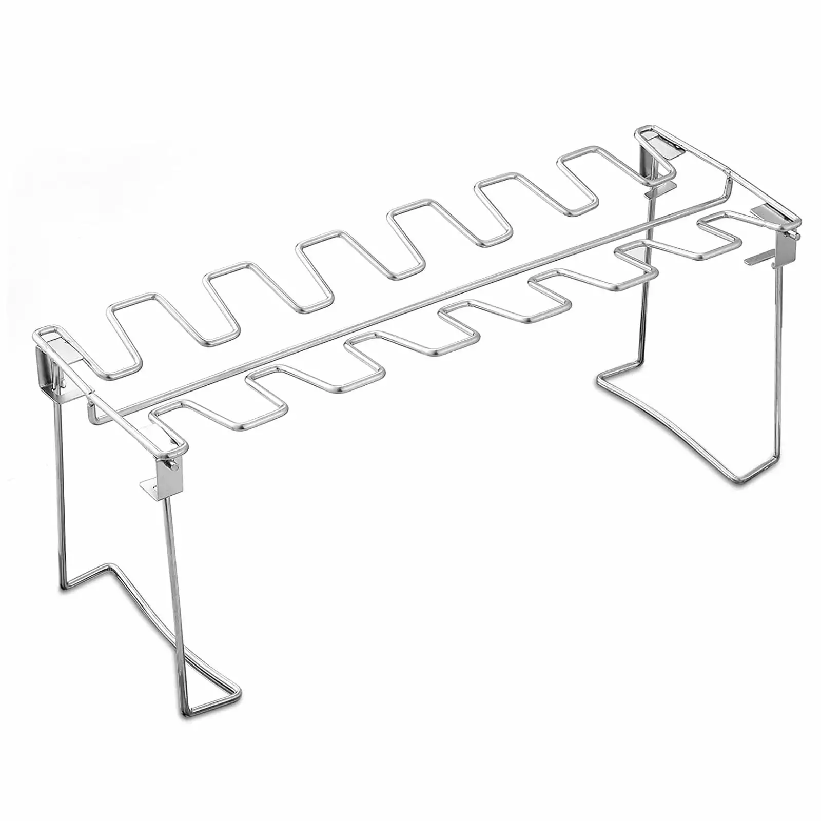 Chicken Wing Leg Rack Grill Smoker Oven Steel Vertical Roaster Stand - BBQ Barbecue Holder
