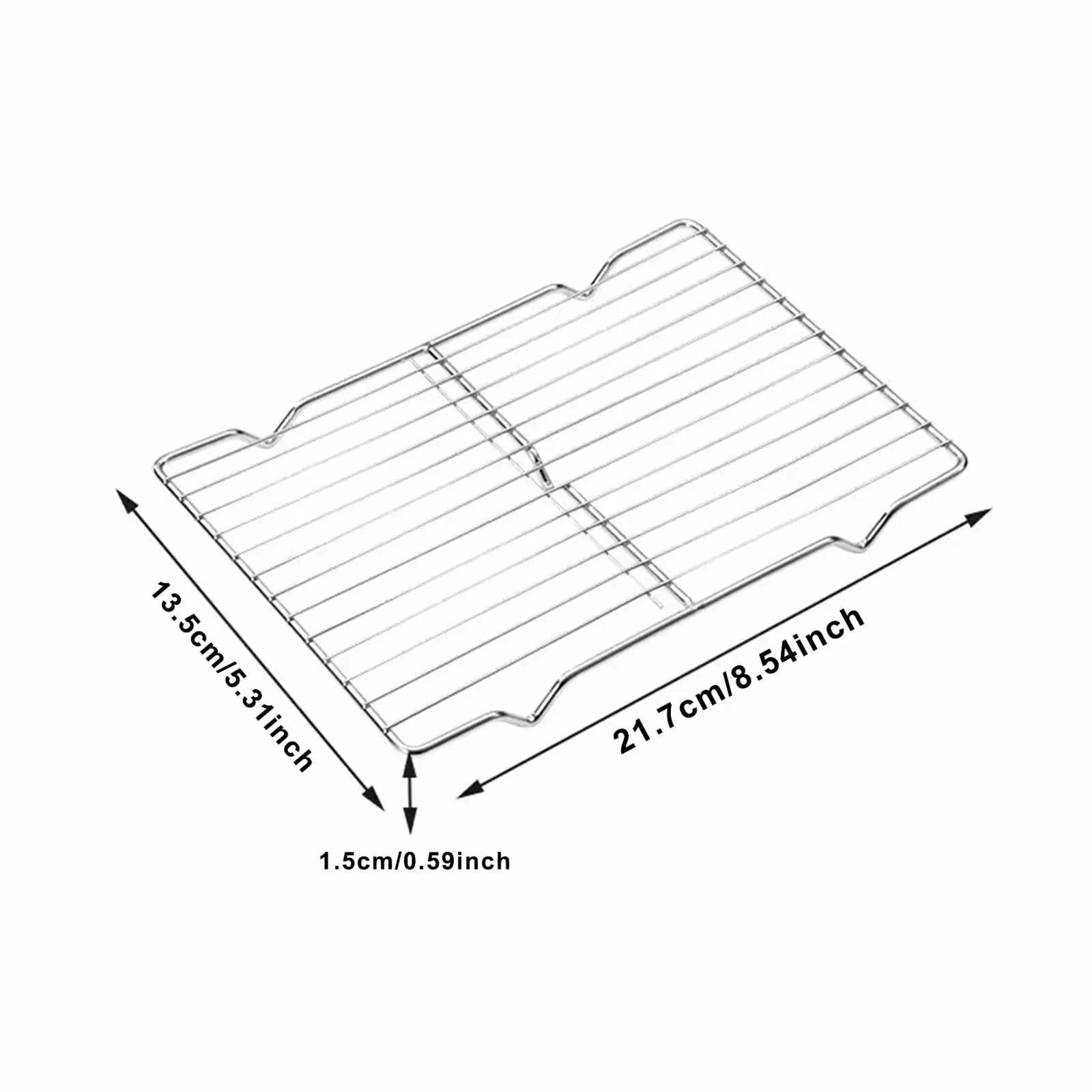 Hmlai Stainless Steel Grill Rack Antiscalding Surround Furnace Bracket - Rectangular Oil Drain Rack BBQ
