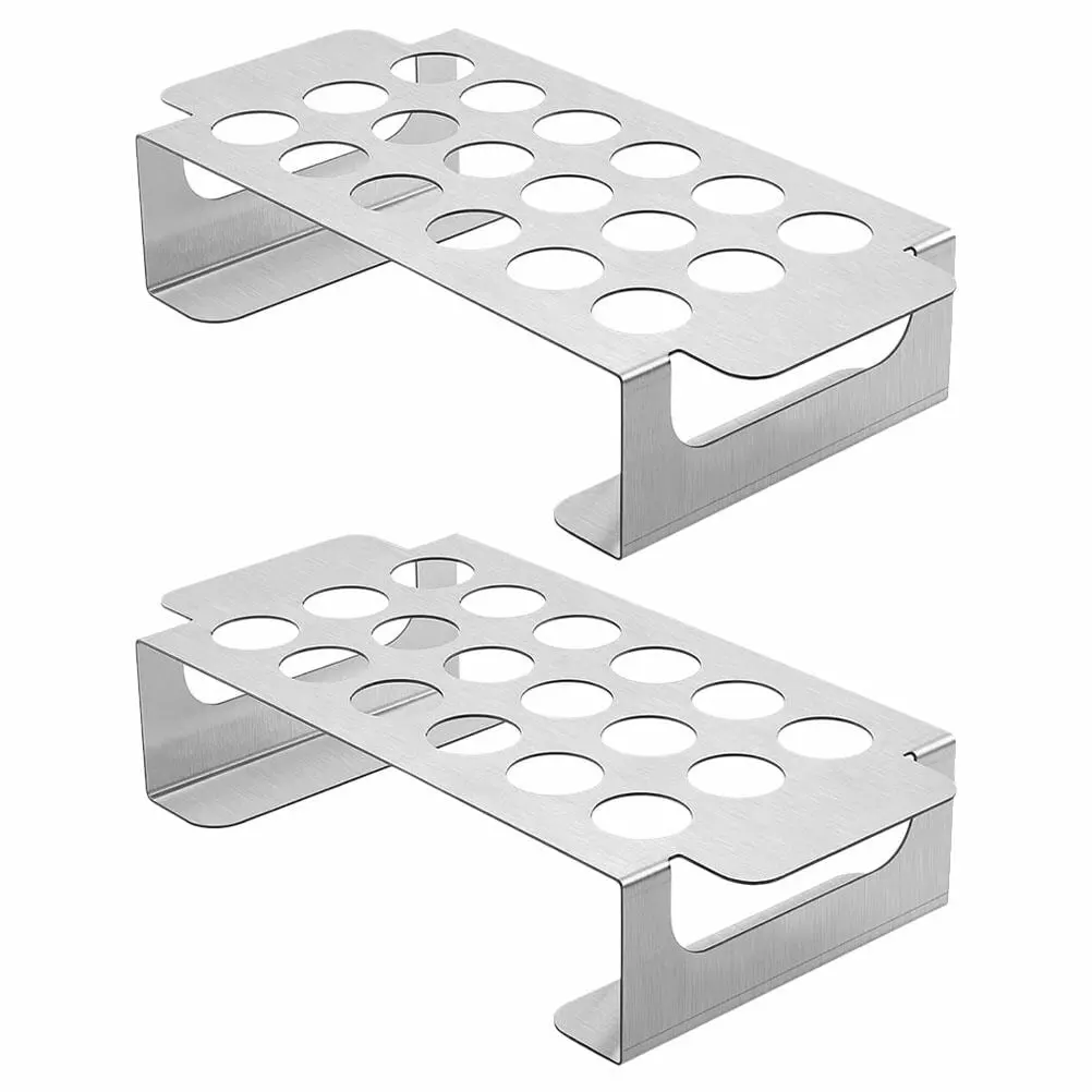 2 Pack Stainless Steel 18 Hole Pepper Rack Holders Outdoor BBQ Grill Information
