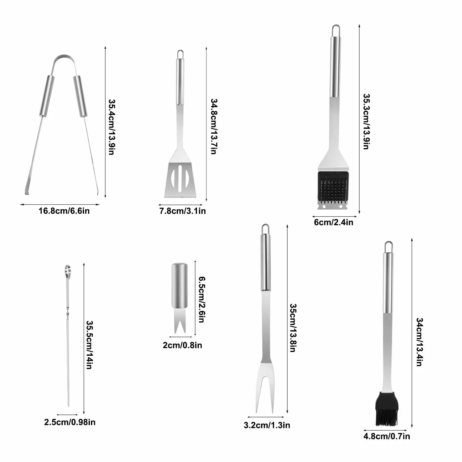 LMEEOR Stainless Steel Camping Grill Set BBQ Tools Outdoor Cooking and Backyard A