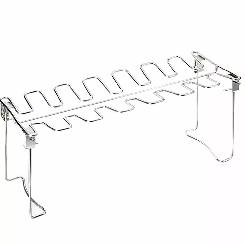 ruhuadgb Stainless Steel Non-stick Chicken Leg Drumstick Grill Stand Holder Barbecue