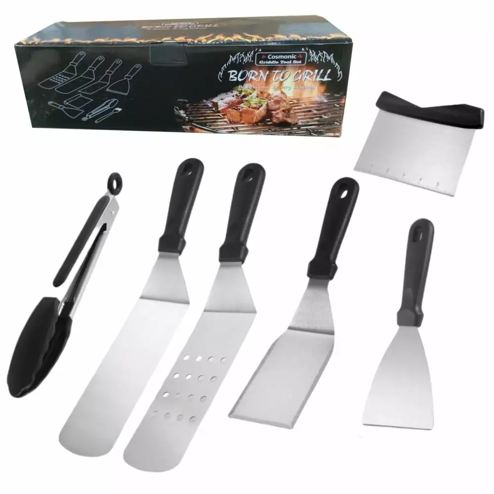 Swtroom 6 Pcs Griddle Accessories Kit Flat Top Grill Tools Set Outdoor Camping