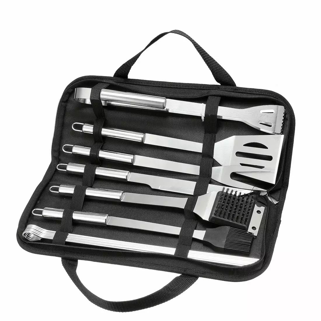 Uxcell 12 1 BBQ Grill Tool Set Stainless Steel Grilling Accessories Carrying Case 12