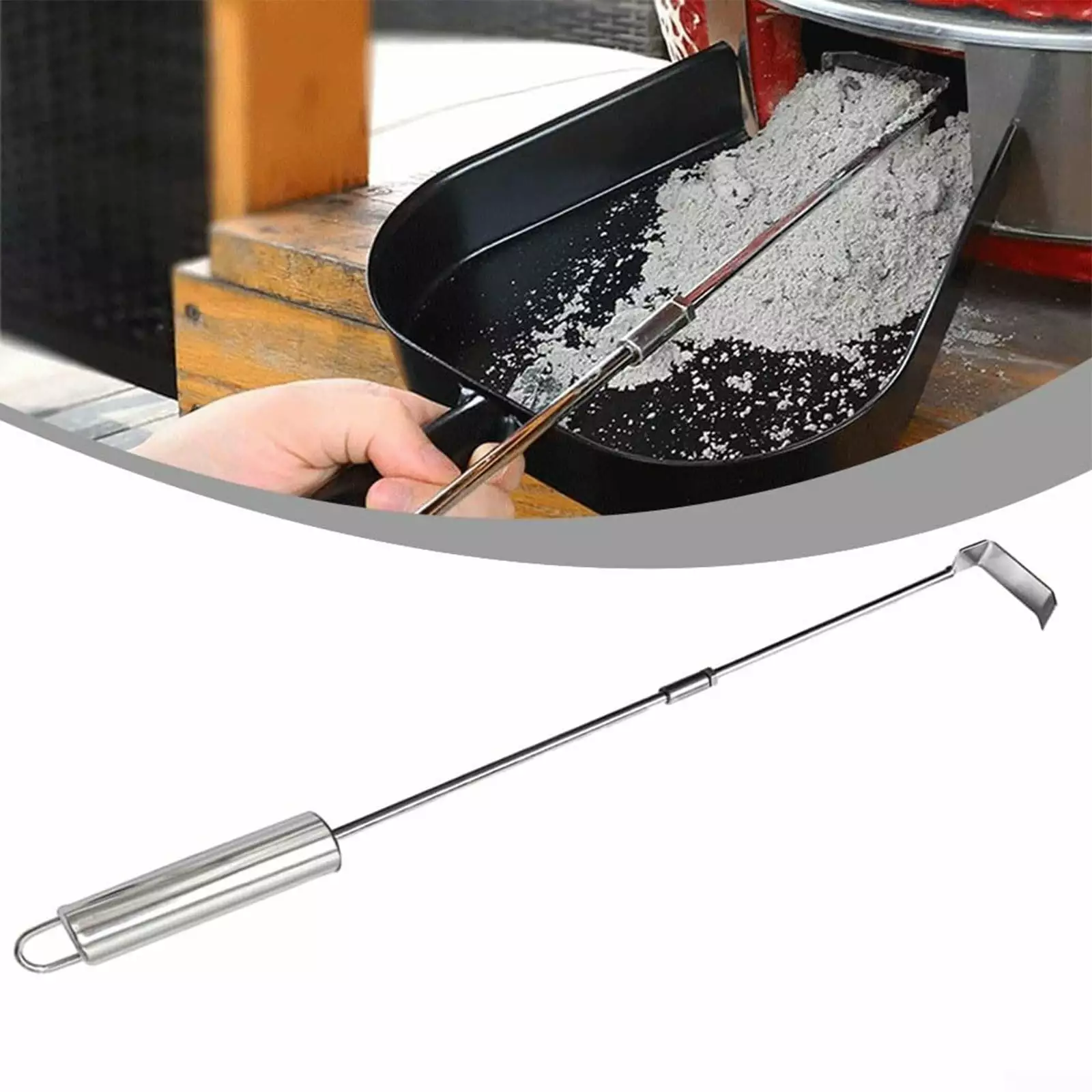 Stainless Steel Wood Burning Grill Ash Rake Kamado Joe Charcoal Grill Cleaning