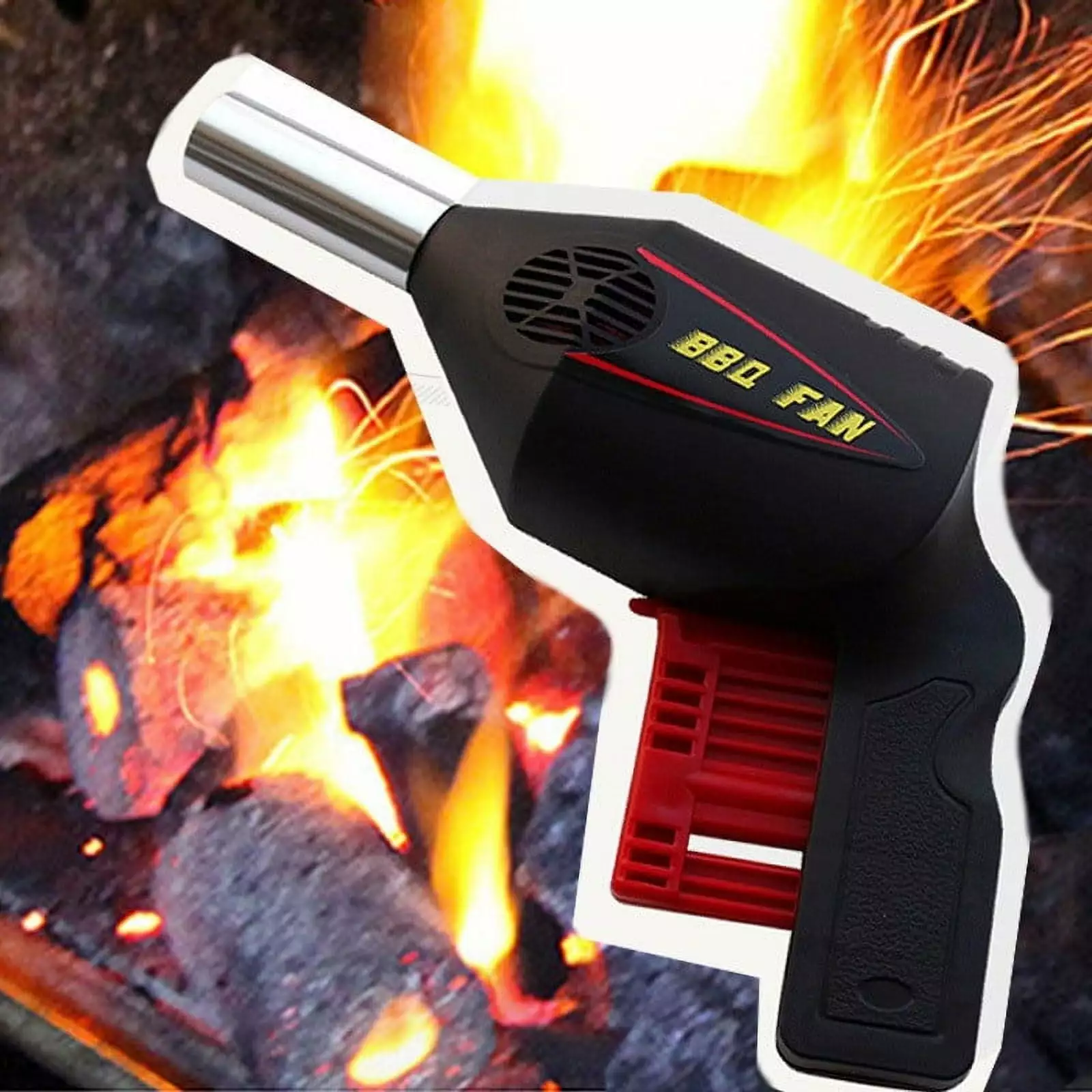 Yoloke BBQ Hand Fan Blower - Manual Charcoal Grill Tool Faster Outdoor Cooking Camping