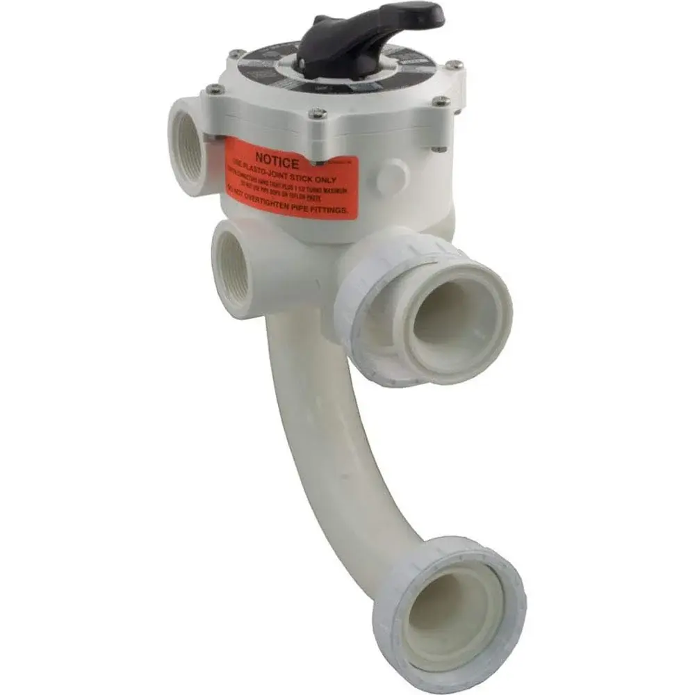 Sta-Rite 18202-0150 ABS 6-Position Multiport Valve, 1 1/2 Inch Valve Port 1 1/2 Inch Piping, Union Connection Design