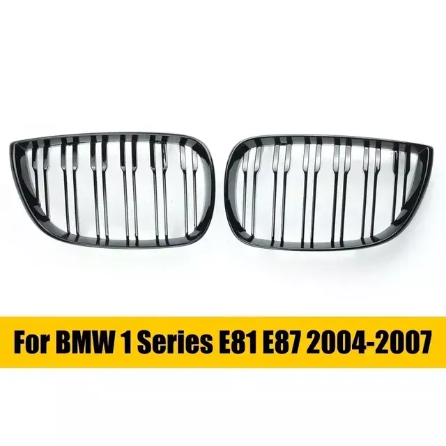 Gloss Black Front Bottom Bumper Grille Cover BMW 1 Series E81 E87 2004-2011