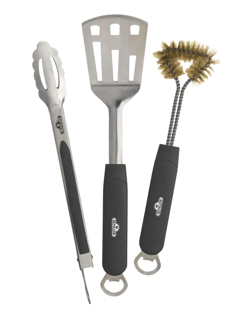 3 Piece Stainless Metal BBQ Toolset