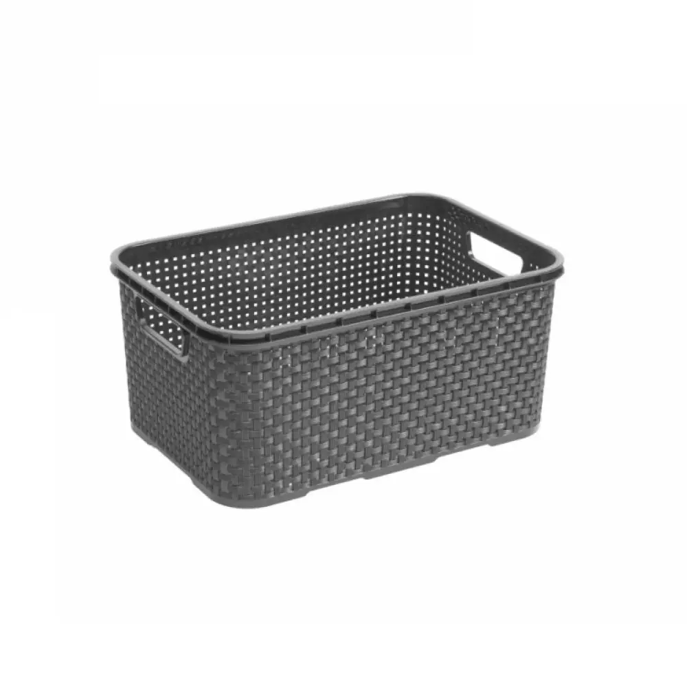 BranQ Rattan 7L anthracite storage basket processes