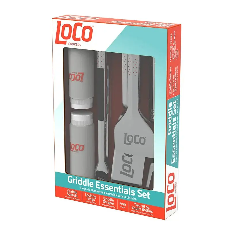 LoCo 2023050271 Griddle Essential Kit, Durable metal Steel Blade, Stainless Steel Handle, Ergonomic Handle