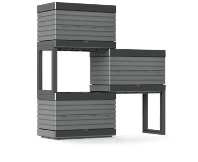 Southern Patio HDR-076650 Planter Box, 15.1 H, 11 W, 22 D, Rectangular, Polypropylene, Slate
