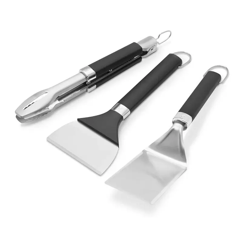 Weber 3400074 Portable Griddle Tool Set, Stainless Steel, Acrylic Handle