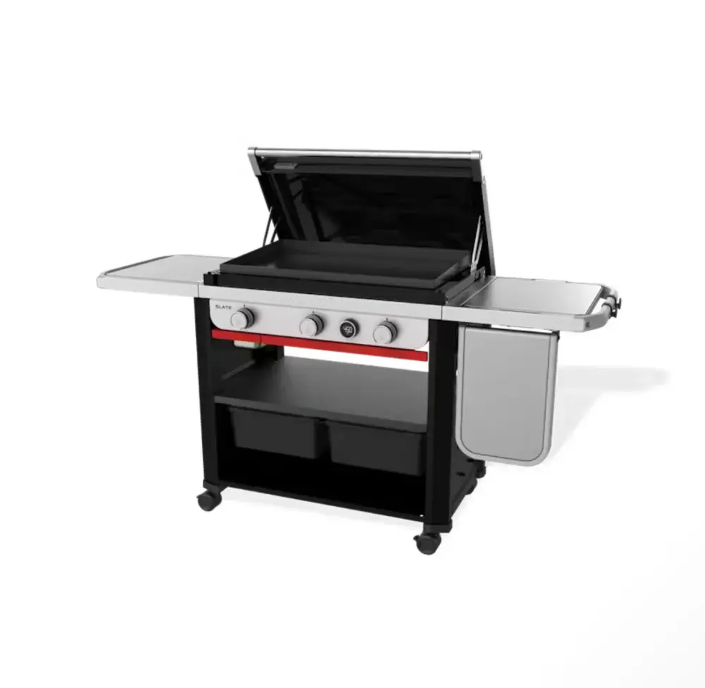 Weber, Slate™ 30" Rust-Resistant Griddle Extendable Side Table, untreated Gas), 1500420