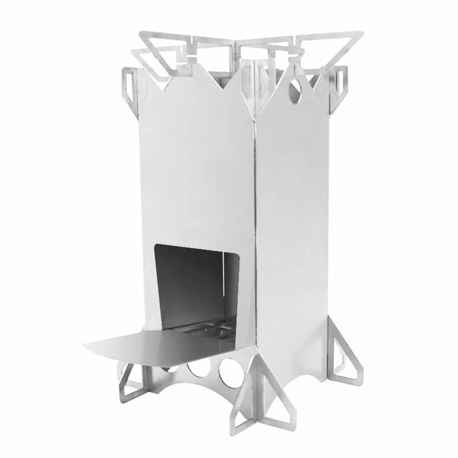 Folding Travel Charcoal Grill Stainless Steel Smoker BBQ Outdoor Camping Picnics Beach