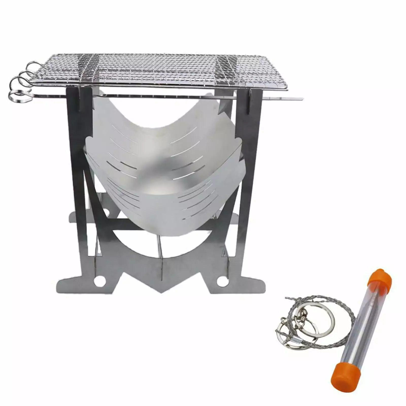 KTMGM Folding Travel-friendly Stainless Steel Charcoal Grill Outdoor Cooking and Picnics