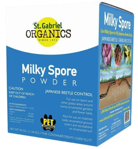St. Gabriel Organics 80040-6 40 Oz Milky Spore Grub Control Powder Concentrate