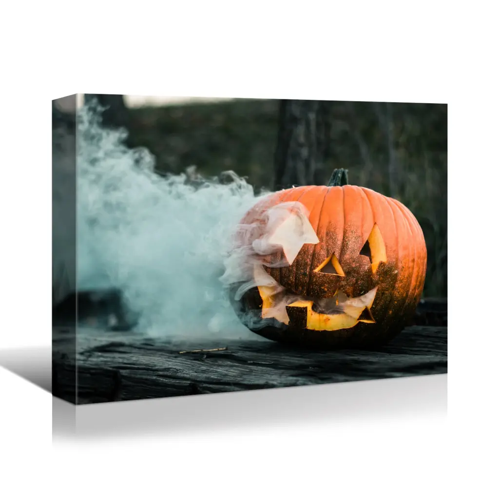 Drop Ping Framed Canvas Wall Art Decor Painting Halloween Featuring Skeletons looife art