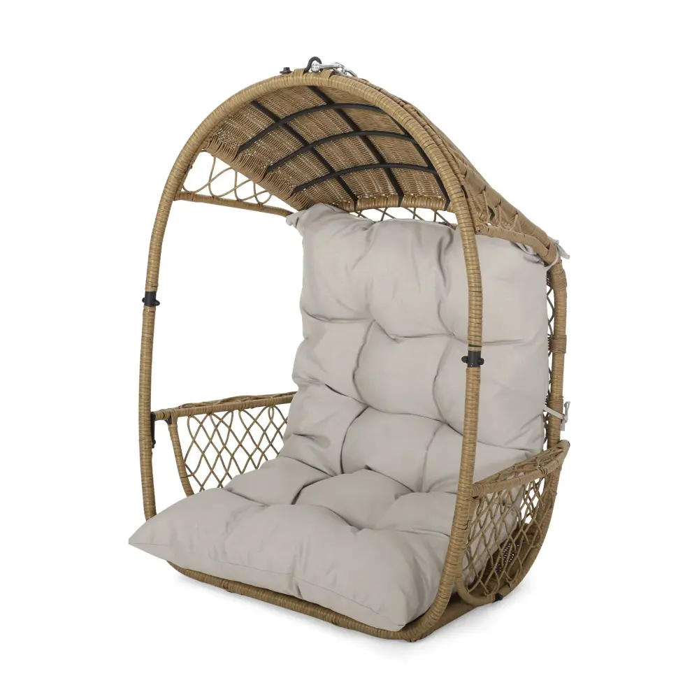 Malia - Wicker Hanging Chair Cushion Backyard Lounging