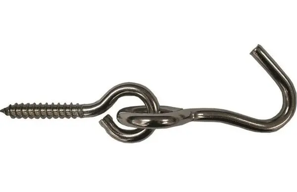 Prosource LR-404S-PS Stainless Steel Hammock Hooks 5/16" x 3-7/8" Outdoor Use