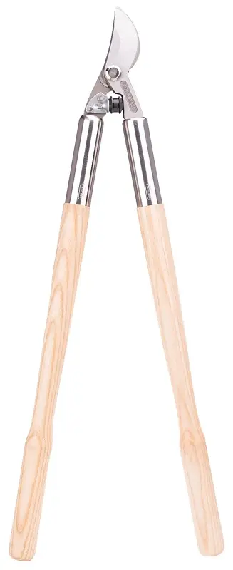Landscapers Decide on 6147367 Bypass Lopper, 1-1/2 Cutting Capacity, Steel Blade, Ash Wood Handle, Wood Handle