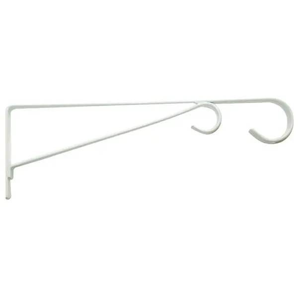 Panacea 85522DGT Green Thumb Hanging Plant Bracket 12 Inch White Garden Decor