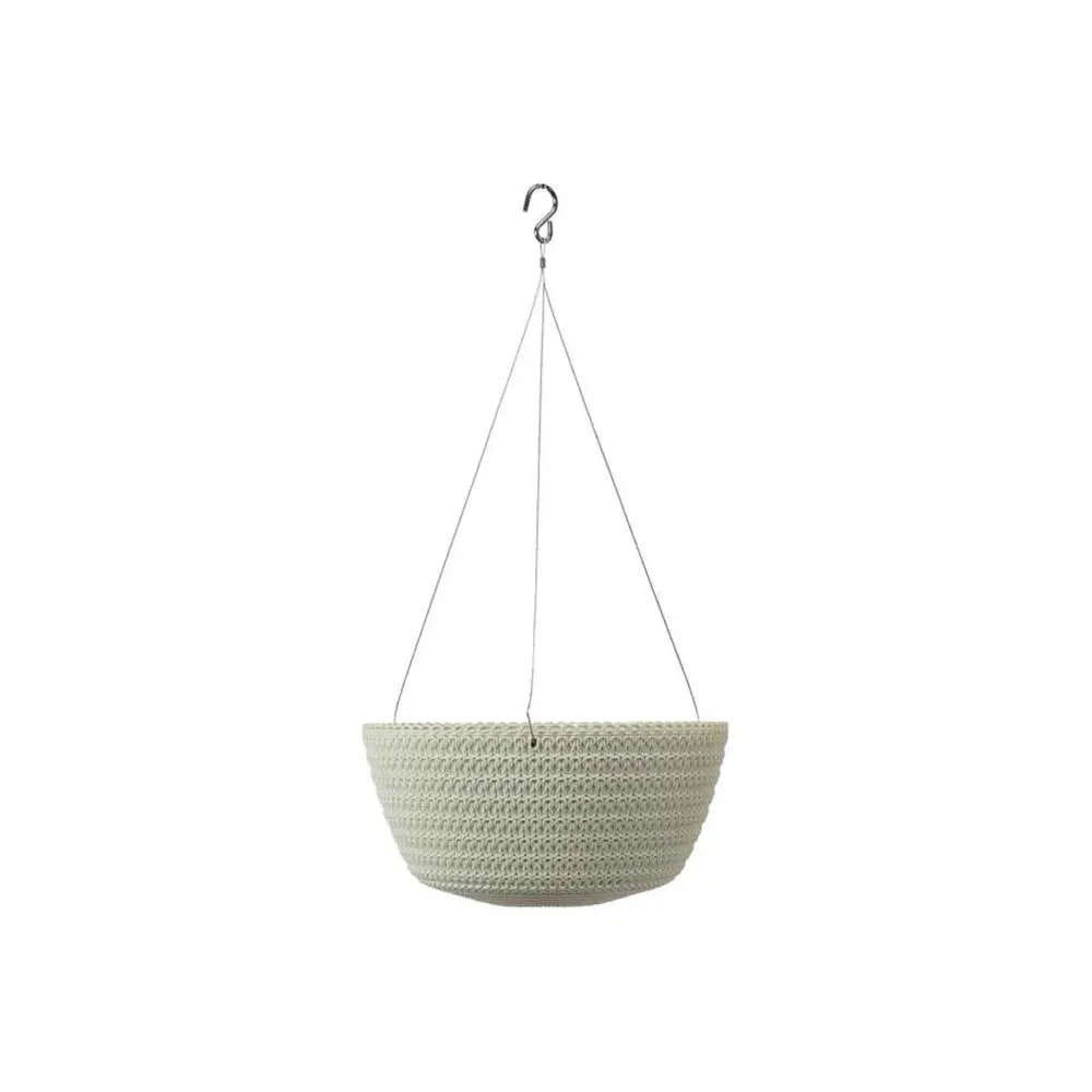 Cream Hanging Pot Misa Wiszaca Jersey, 12" x 6''