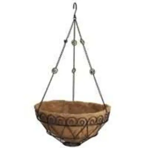 Landscapers Select T0017-3L Hanging Planter Coconut Fiber Liner Natural Outdoor Garden Decor