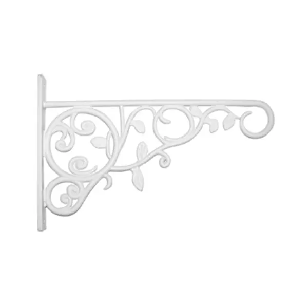 Panacea 85008GT Green Thumb Hanging Plant Bracket 9 Inch White