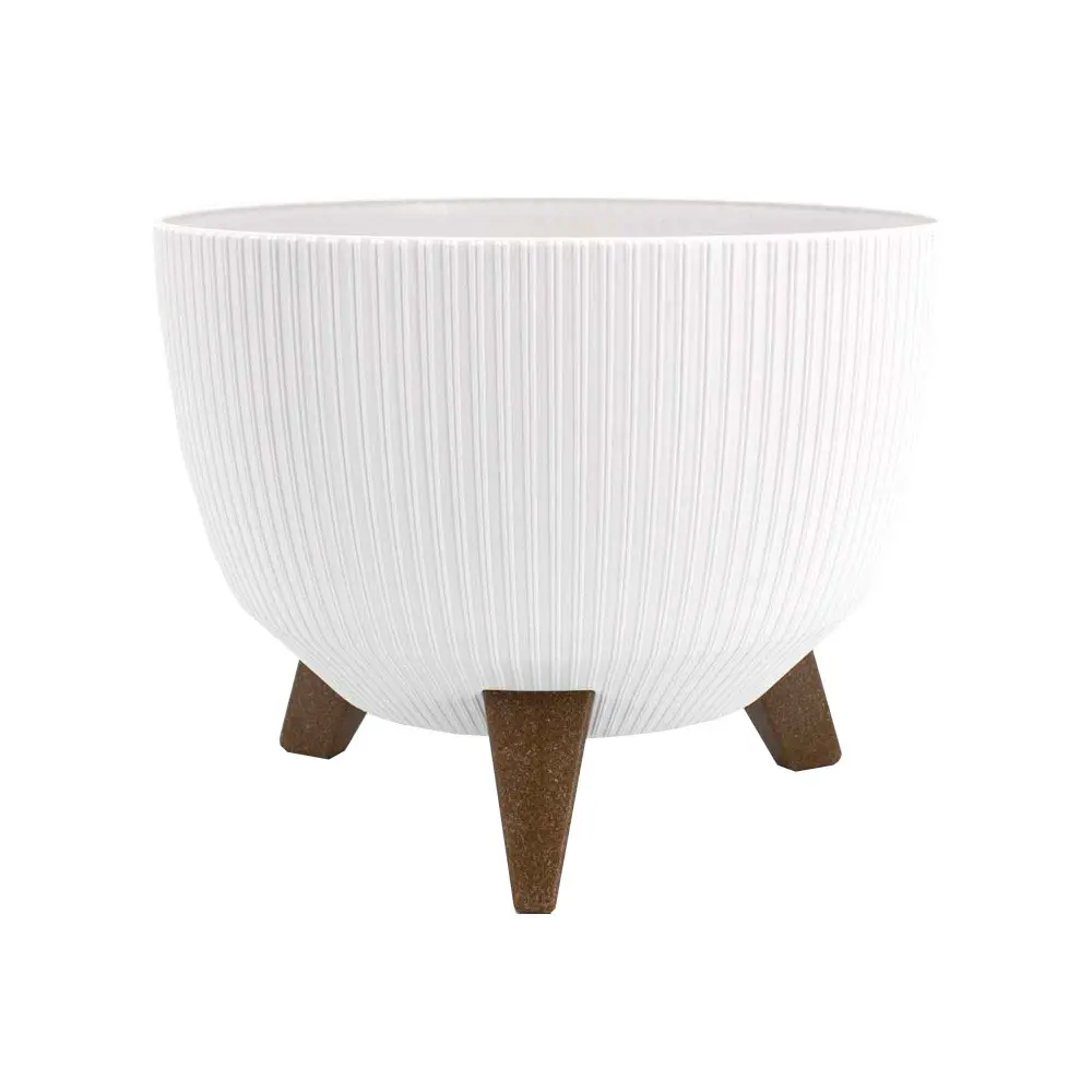 Roma Jumper Eco Recycled Ivory Bowl Planter on Legs, 11" x 17"