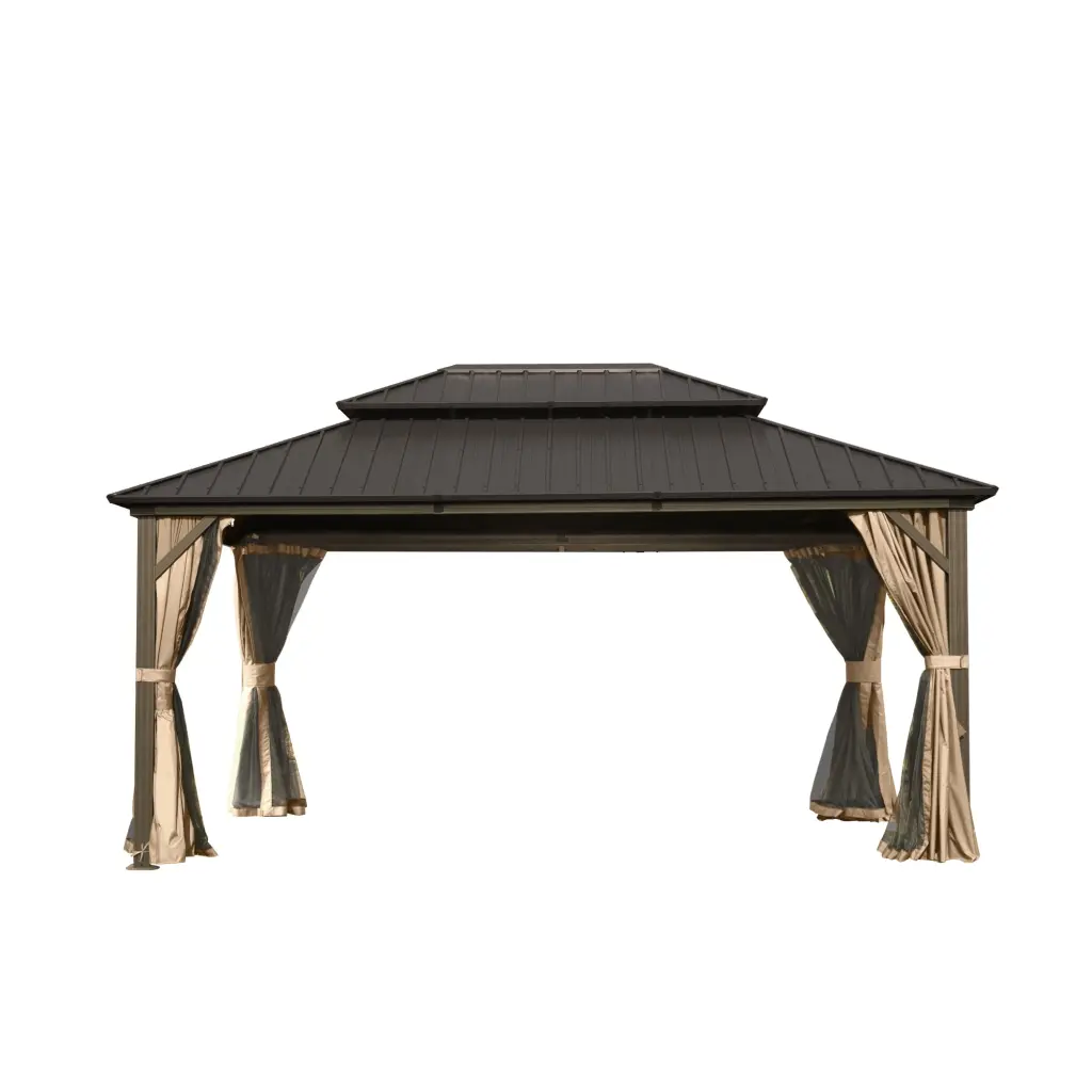 10x14 Hardtop Gazebo Aluminum Metal Galvanized Steel Outdoor Patio Cover crefise patio life