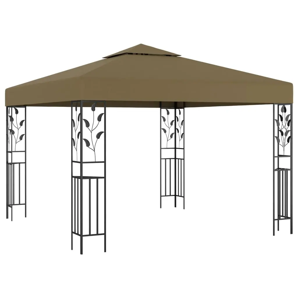 Gazebo 9.8x9.8 Feet Taupe 0.6 oz/ft² Outdoor Shelter UV Protection