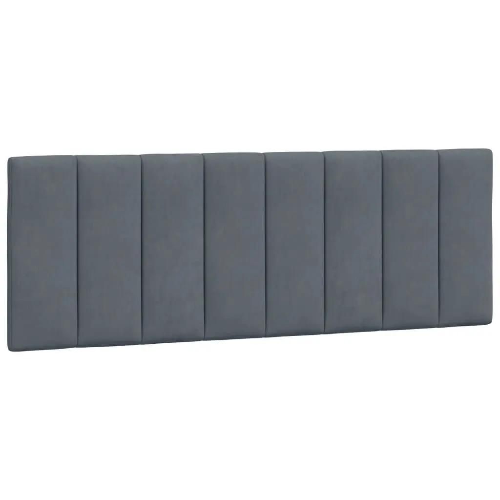 Headboard Cushion Dark Gray 53.9" Velvet Bedroom Decor