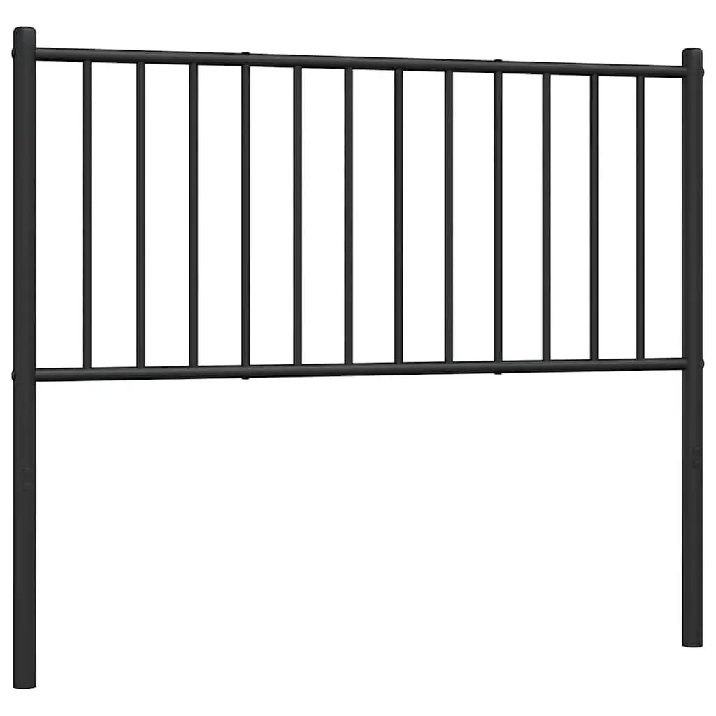 Black Metal Headboard 39.4 Inches Modern Bed Frame Accessory