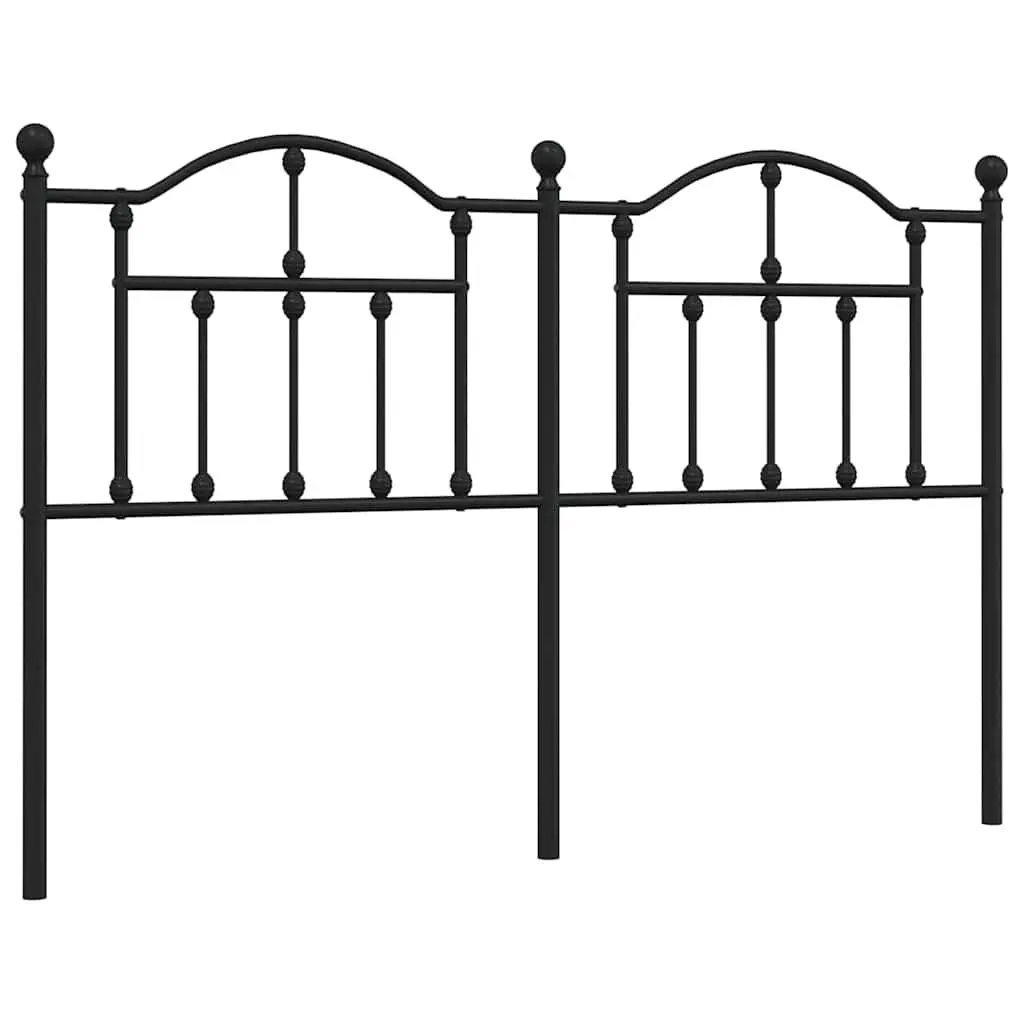 Black Metal Headboard 59.1 Inches King Size Bed Frame Accessory