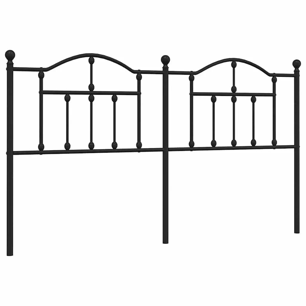 Black Metal Headboard 70.9 Inches Extra Wide Bed Frame Accessory