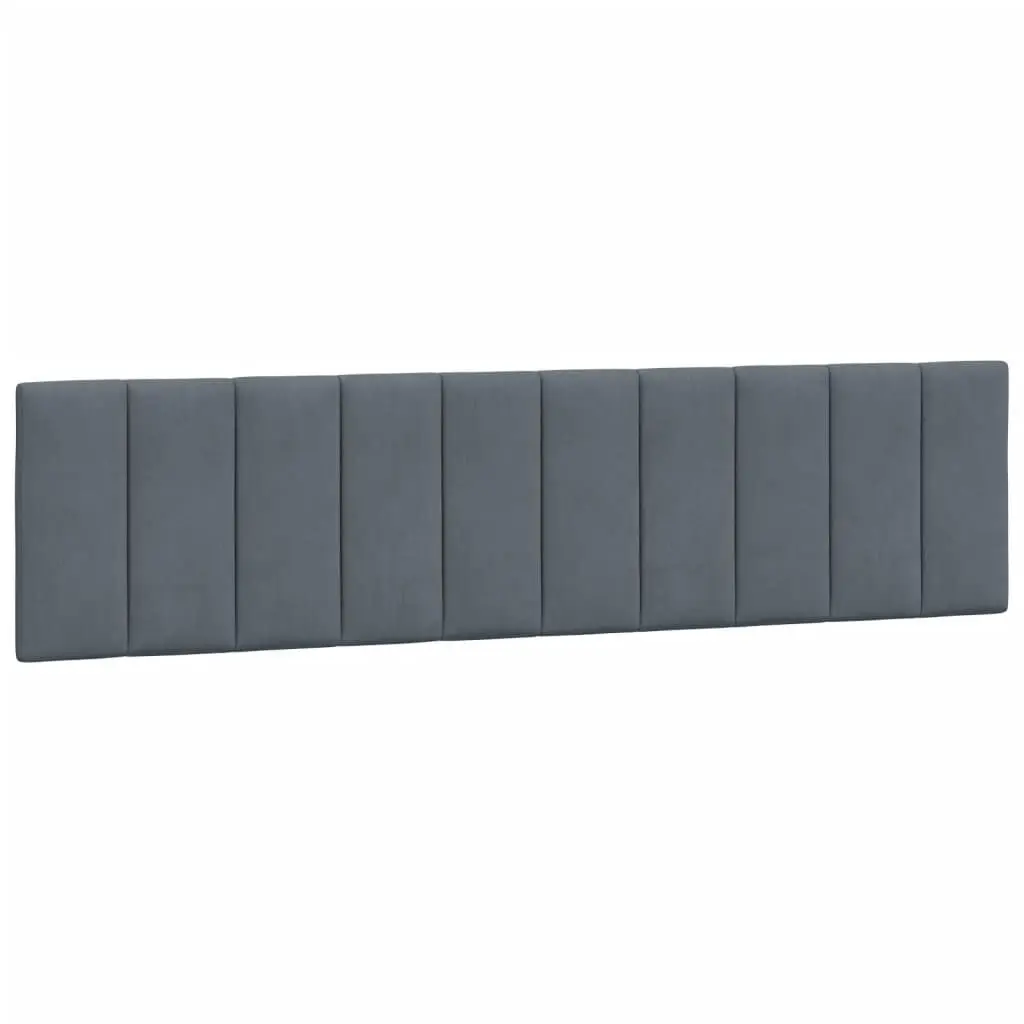 Dark Gray Velvet Headboard Cushion 76 Inches Soft and Comfortable