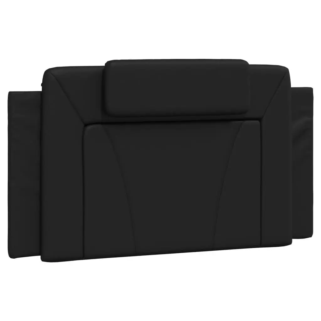 Headboard Cushion Black 39.4 Inches Faux Leather Bed Backrest