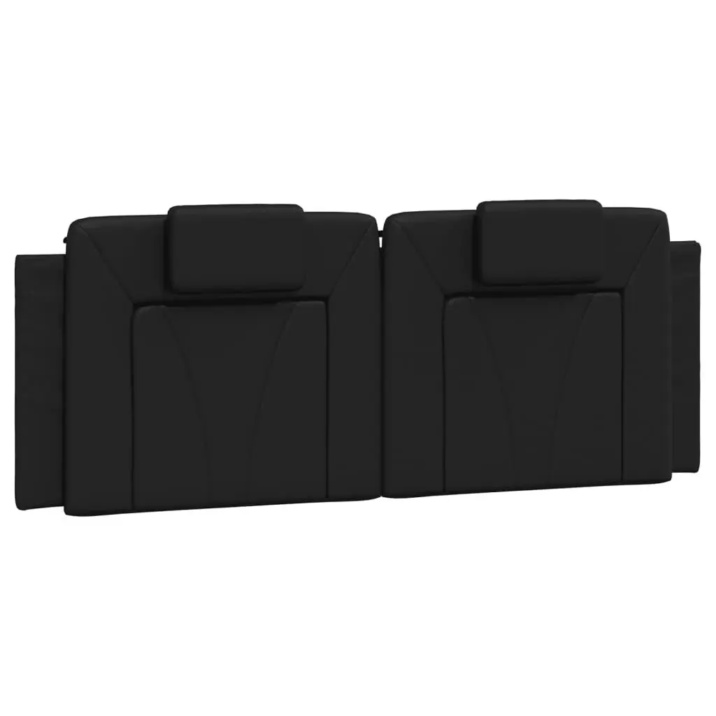 Headboard Cushion Black 53.9 Inches Faux Leather Bed Backrest