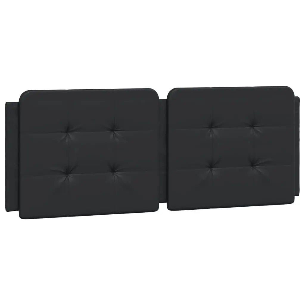 Headboard Cushion Black 53.9 Inches Faux Leather Bed Headboard Pillow