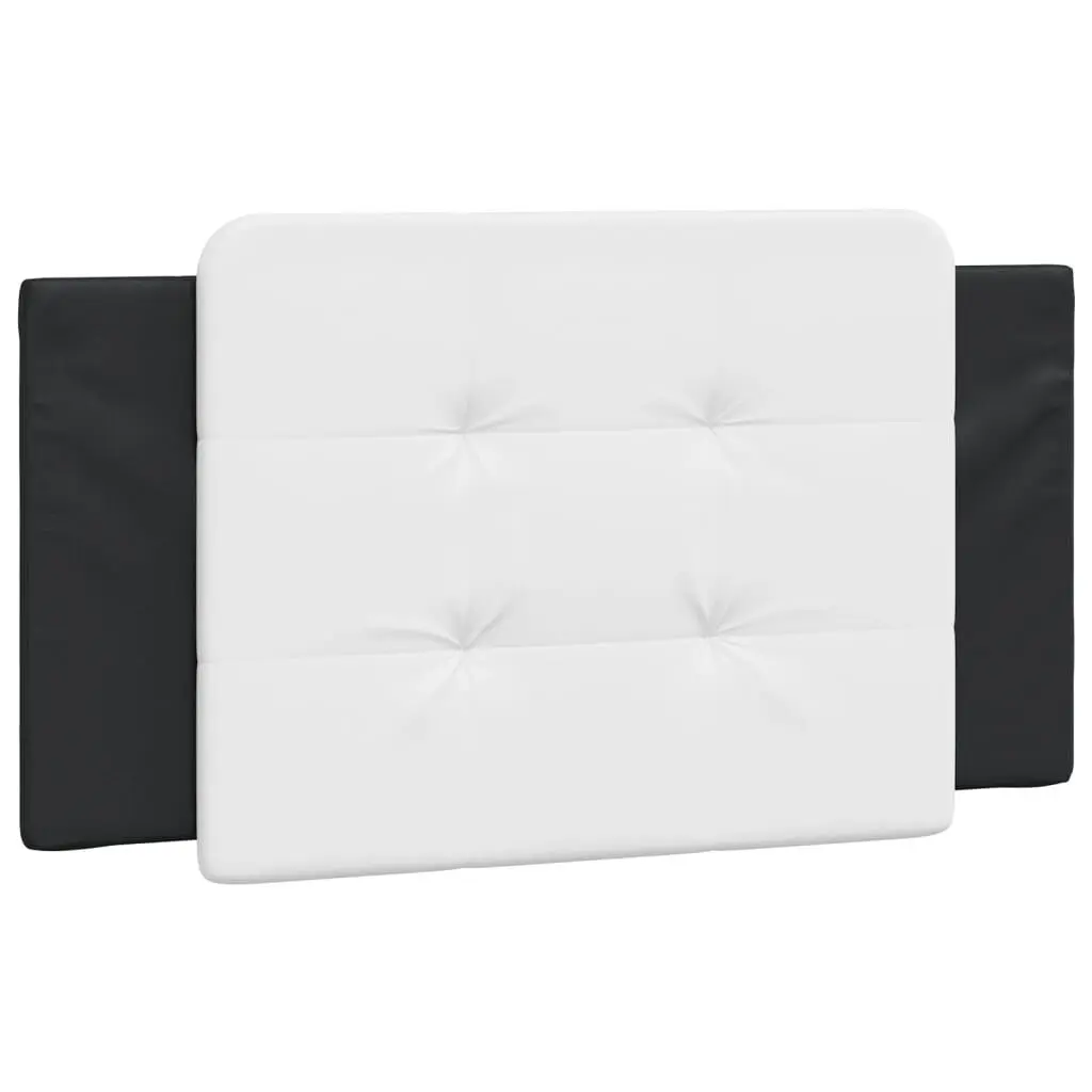 Headboard Cushion Black and White 39.4 Inch Faux Leather Bed Accessory