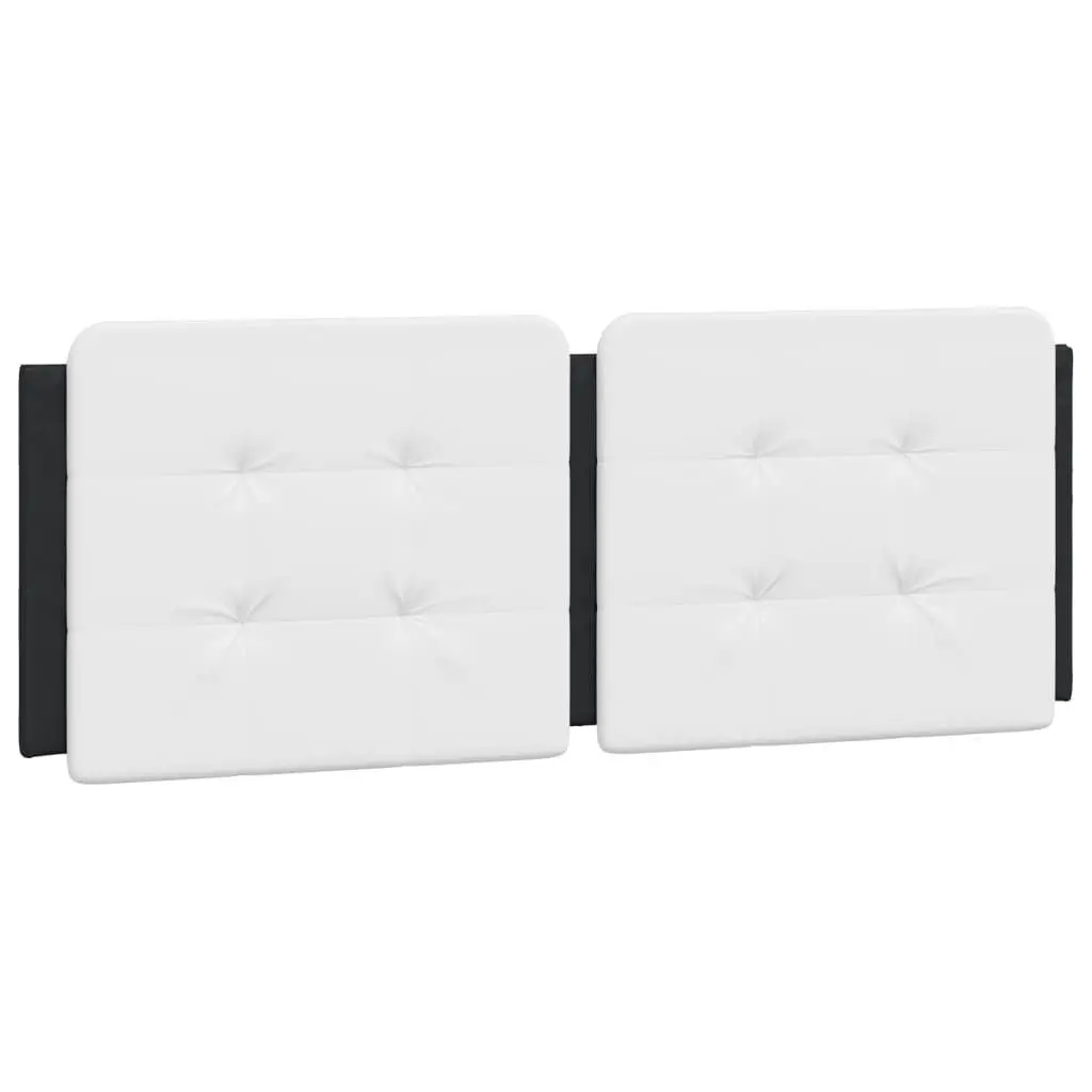 Headboard Cushion Black and White 53.9 Inches Faux Leather