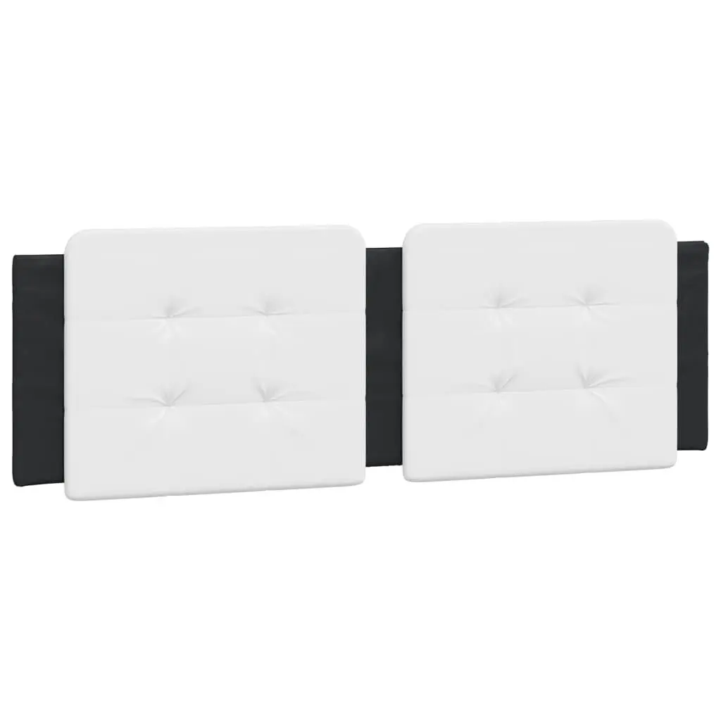 Headboard Cushion Black and White 60.2 Inches Faux Leather