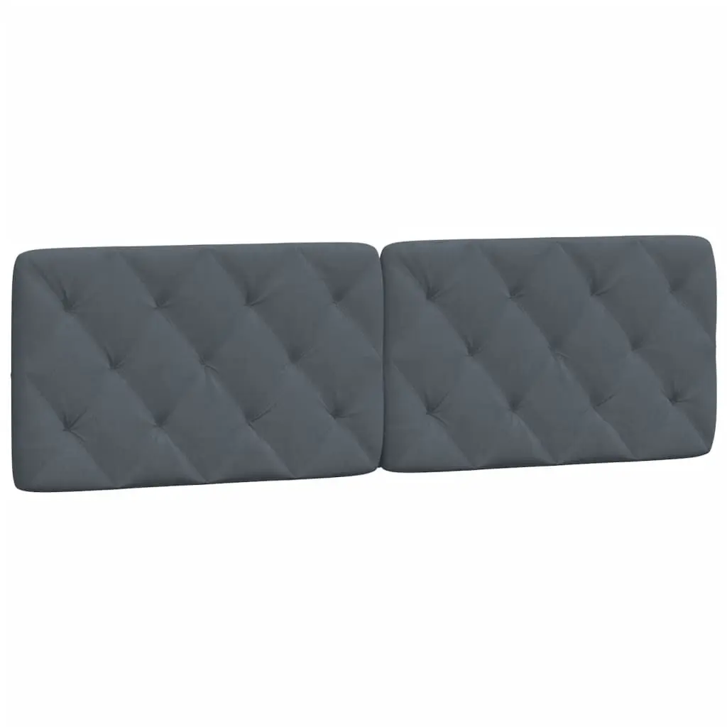 Headboard Cushion Dark Gray 60.2 Inch Velvet Bedroom Decor