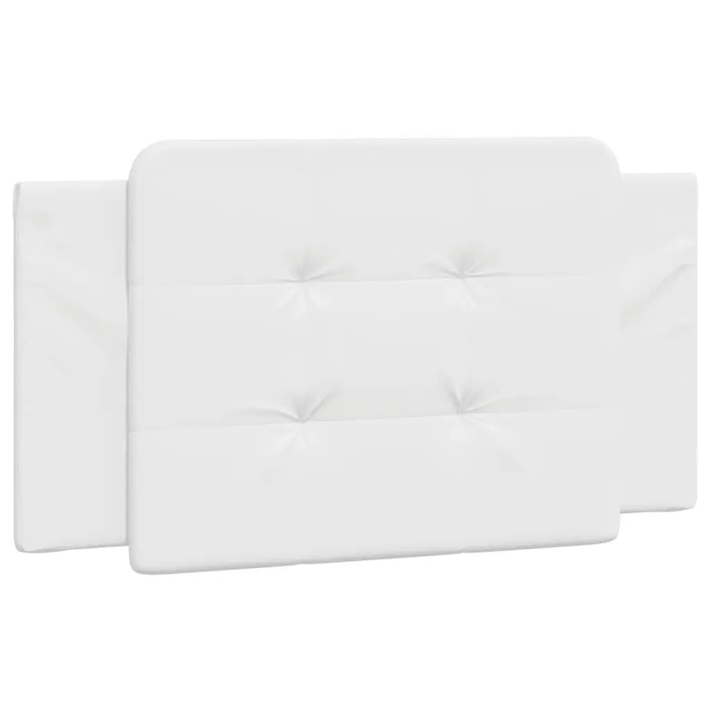 Headboard Cushion White 39.4 Inches Faux Leather Bed Frame Backrest